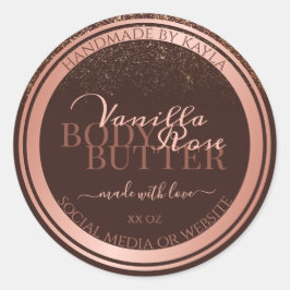 Etiquetas de embalaje de productos marrones elegan