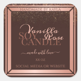 Etiquetas de embalaje de productos marrones elegan