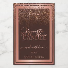 Etiquetas de embalaje de productos marrones elegan