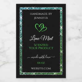 Etiquetas de embalaje de productos negros Purpurin