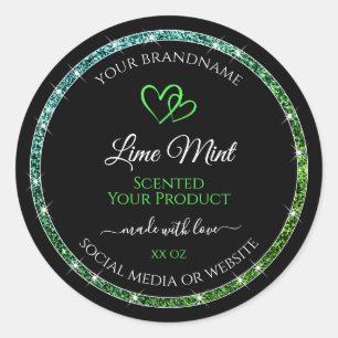 Etiquetas de embalaje de productos negros Purpurin