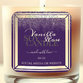 Etiquetas de embalaje de productos púrpura de lujo