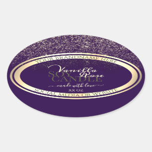 Etiquetas de embalaje de productos púrpura de lujo