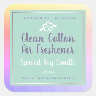 Etiquetas de embalaje de productos rosa del arcoir