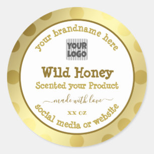 Etiquetas de embalaje del logotipo del Personaliza