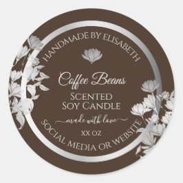 Etiquetas de empaque de plata y marrón Profesional