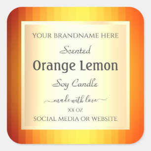 Etiquetas de empaque de productos Naranja de efect