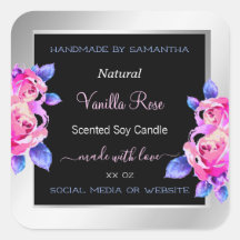 Etiquetas de empaquetado de producto Plata Púrpura