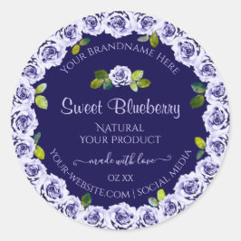 Etiquetas de empaquetado de productos azul oscuro 