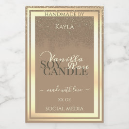 Etiquetas de empaquetado de productos Beige de cla