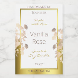 Etiquetas de empaquetado de productos de flores bl