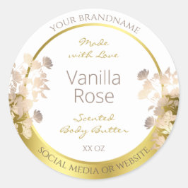 Etiquetas de empaquetado de productos de flores bl