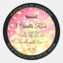 Etiquetas de empaquetado de productos de Purpurina