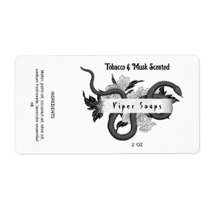 Etiquetas de empaquetado de serpientes de jabón pa