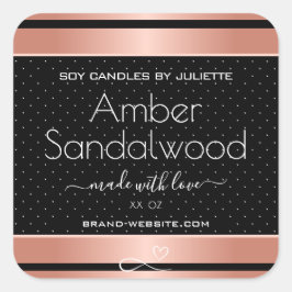 Etiquetas de empaquetado de velas de cera de soja 