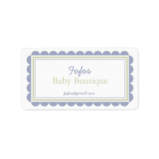 Etiquetas de empresa de Periwinkle y Lime Frilly B