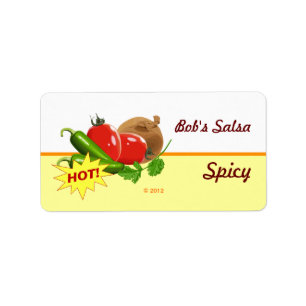 Etiquetas de encargo de la salsa