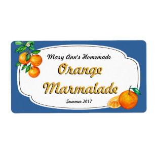 Etiquetas de enlatado de la mermelada anaranjada