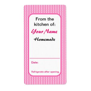 Etiquetas de enlatado del personalizado rosado de