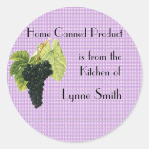 Etiquetas de enlatado para el hogar — con uvas