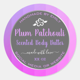 Etiquetas de envasado de producto Plum Patchouli L