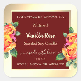 Etiquetas de envasado de productos de Borgoña y Or