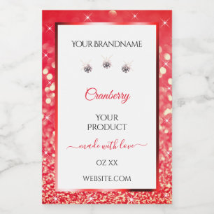 Etiquetas de envasado de productos de las estrella