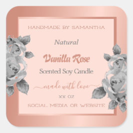 Etiquetas de envasado de productos de oro de Rosa 