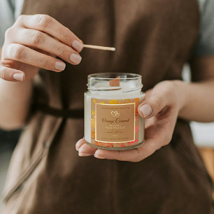 Etiquetas de envasado de productos florales beige 