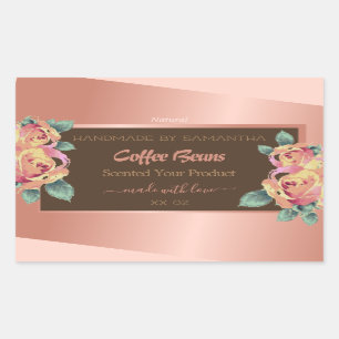 Etiquetas de envasado de productos florales Rosa G