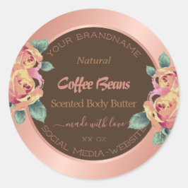 Etiquetas de envasado de productos florales Rosa G