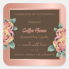 Etiquetas de envasado de productos florales Rosa G