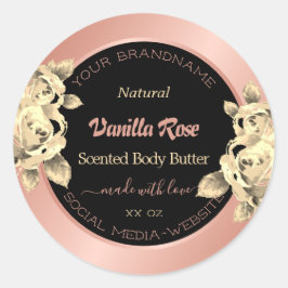 Etiquetas de envasado de productos florales Rosa N