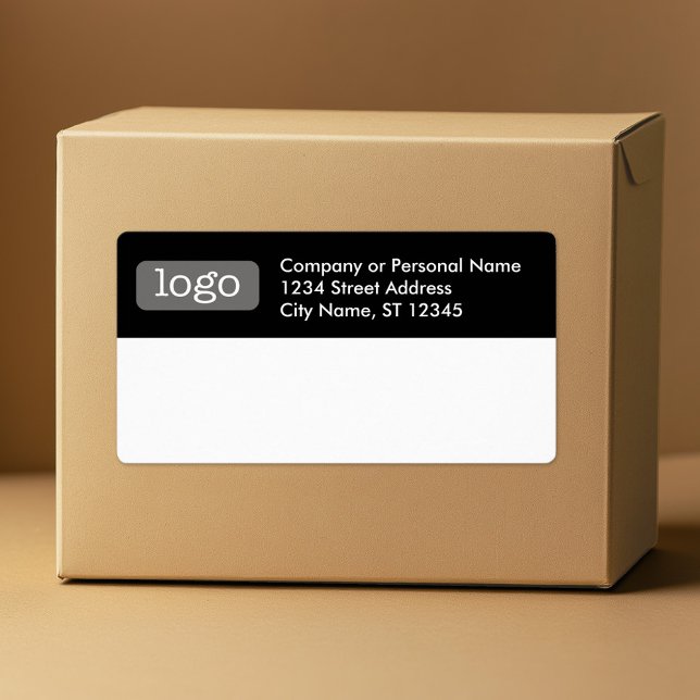 Etiquetas de envío comercial (Custom Box Label with Logo and Return address)