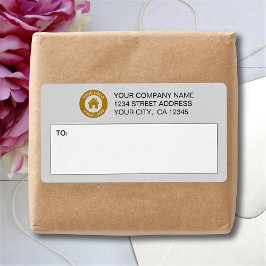 Etiquetas de envío con logotipo de negocios de per