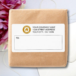 Etiquetas de envío con logotipo de negocios de per