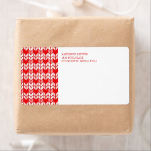 ETIQUETAS DE ENVÍO DE DIRECCIÓN DE GINGHAM ROJO KN
