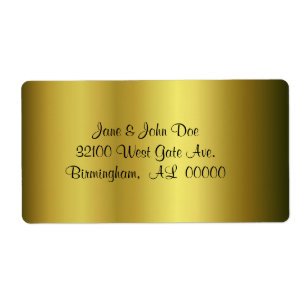 Etiquetas de envío de dirección de oro