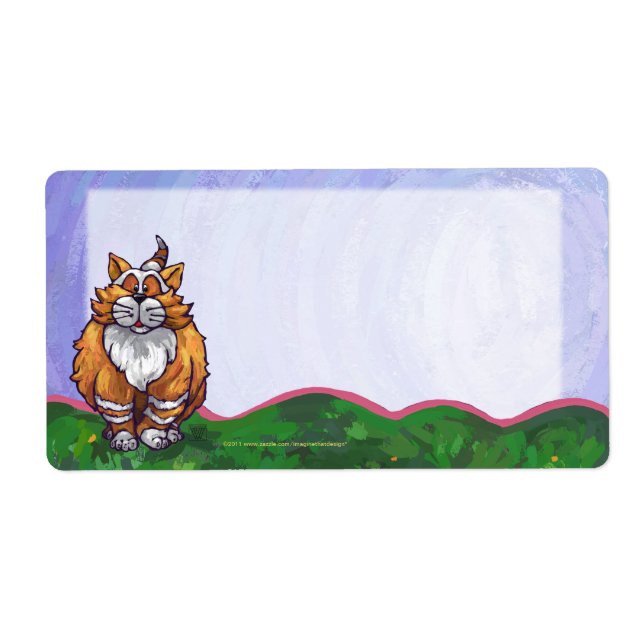 Etiquetas de envío de Ginger Cat (Frente)