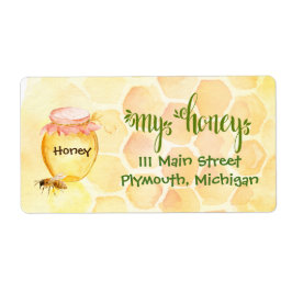 Etiquetas de envío de miel de abeja