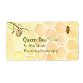 Etiquetas de envío de miel de abeja