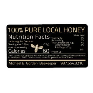 Etiquetas de envío de pequeñas abejas de nutrición