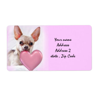 Etiquetas de envío de perros Chihuahua de San Vale