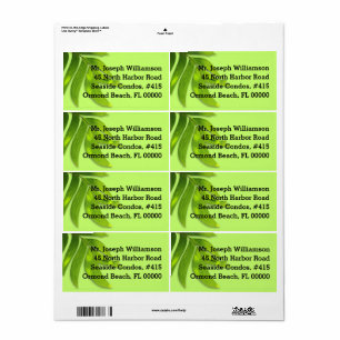 Etiquetas de envío del Personalizado verde de hoja