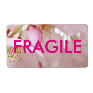 Etiquetas de envío FRÁGIL personalizadas Flores Ro