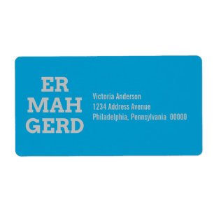 Etiquetas de envío Gray Ermahgerd