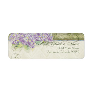 Etiquetas de envío - Hydrangea de la lila del