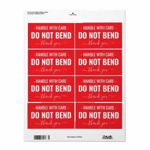 Etiquetas de envío - Manipular con Cuidado - No Do