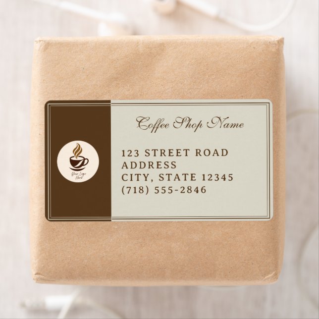 Etiquetas de envío personalizadas para cafeterías  (In situ)