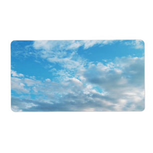 Etiquetas de envío temáticas del cielo azul